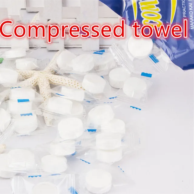 Magic Towel 100pc/lot Mini Portable Face Care Cotton Compressed Towel For Outdoor Travel Health Sports TowelS Easy To Use
