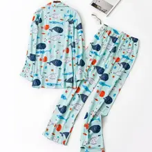 Мужские пижамы, осенние пижамы с длинным рукавом из хлопка, одежда для сна, Мужские пижамные комплекты с мультяшным принтом для отдыха, одежда для сна