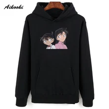 Aikooki Detective Conan Cartoon Hooded Hoodies Men Casual Japanese Classics Anime Sweatshirt Men Case Closed One Truth Prevails
