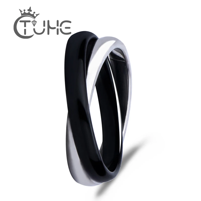 Big Cross Shape Ceramic Ring Fashion Female Jewelry Infinity Sign Women Double Rings for Party Wedding Healthy Material