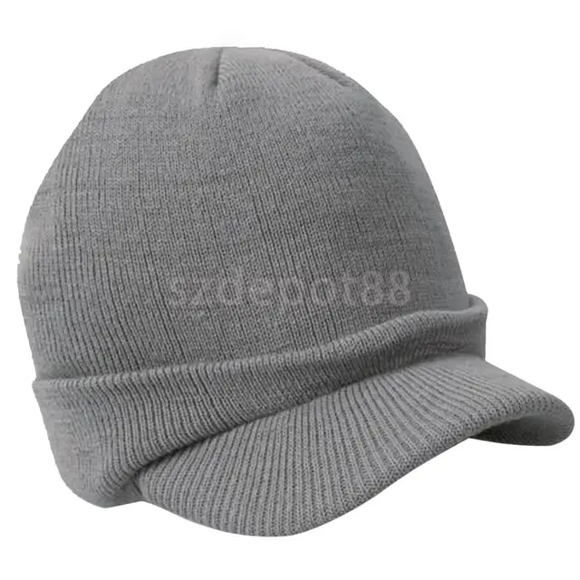 mens winter hat with peak