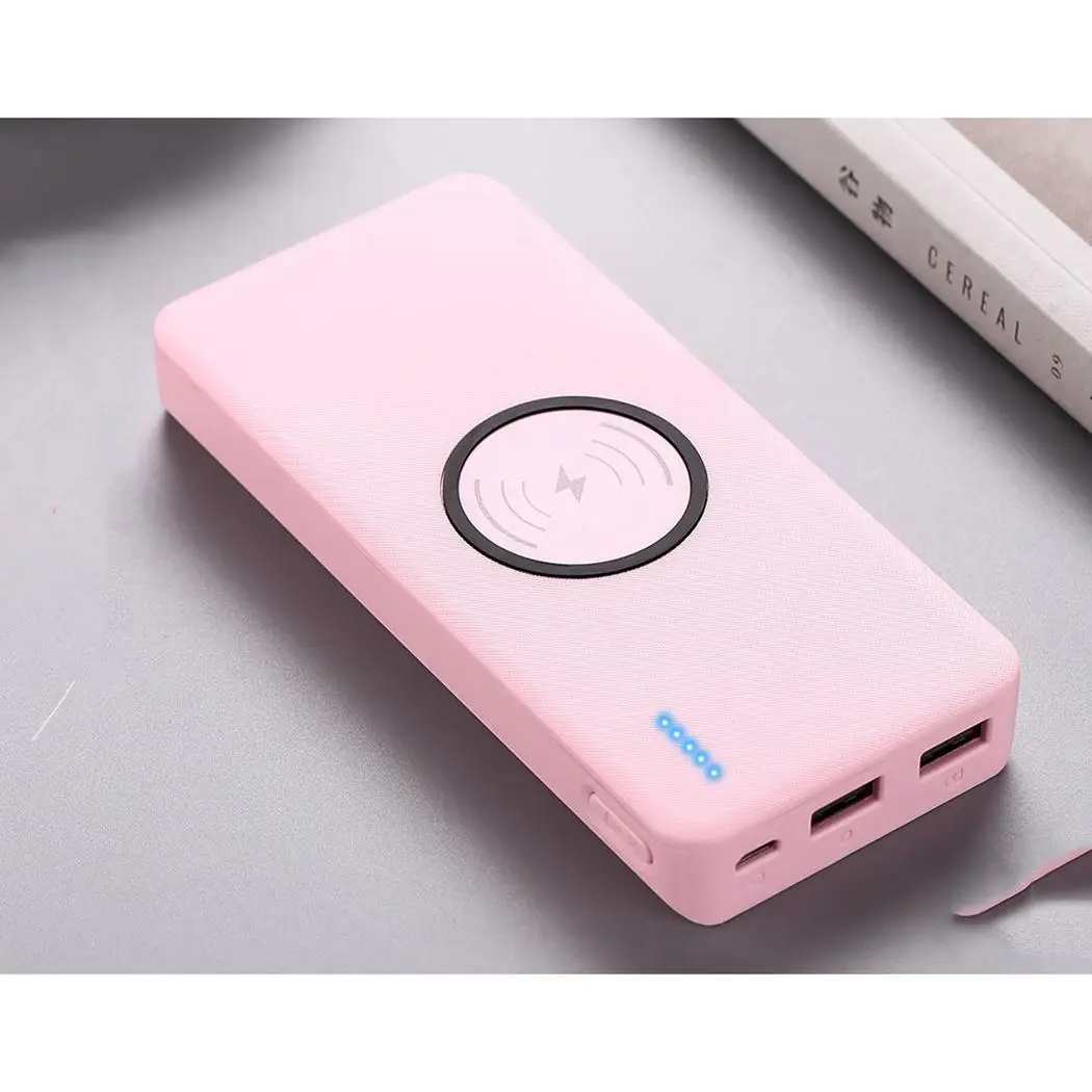 Модный портативный двойной USB выход беспроводной зарядки Быстрая Зарядка power Bank