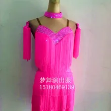 Стиль, костюм для латиноамериканских танцев, сексуальный топ с мишурой, топ+ юбка+ ожерелье, 3 предмета, для женщин, конкурс латиноамериканских танцев, комплекты для детей, комплект для танцев