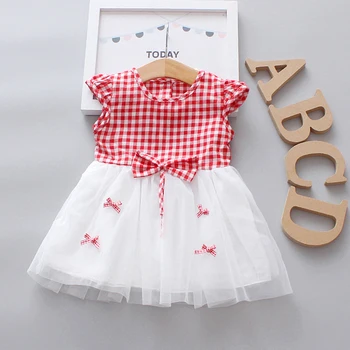 

Baby Girl Dress Princess 2019 Summer Dress For Baby Girls Infant Plaid Dress Infant 1 Year Girl Baby Birthday Tutu Dress