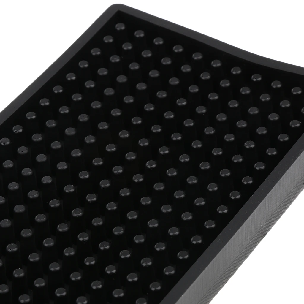 Bar Runner Bar Service Rubber Strip Spill Mat Black for Home Cocktail Party Pub 24x3''-Black