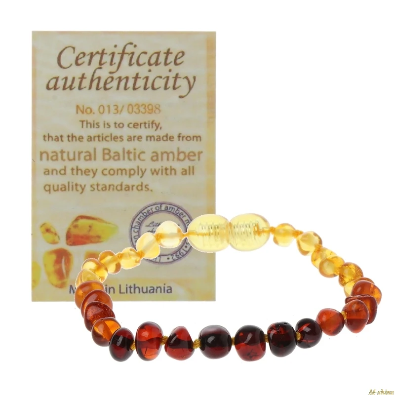 

2018 Amber Genuine Baltic Natural Teething Bracelet Raw and Necklace Baby Beads for Teethers A13_20