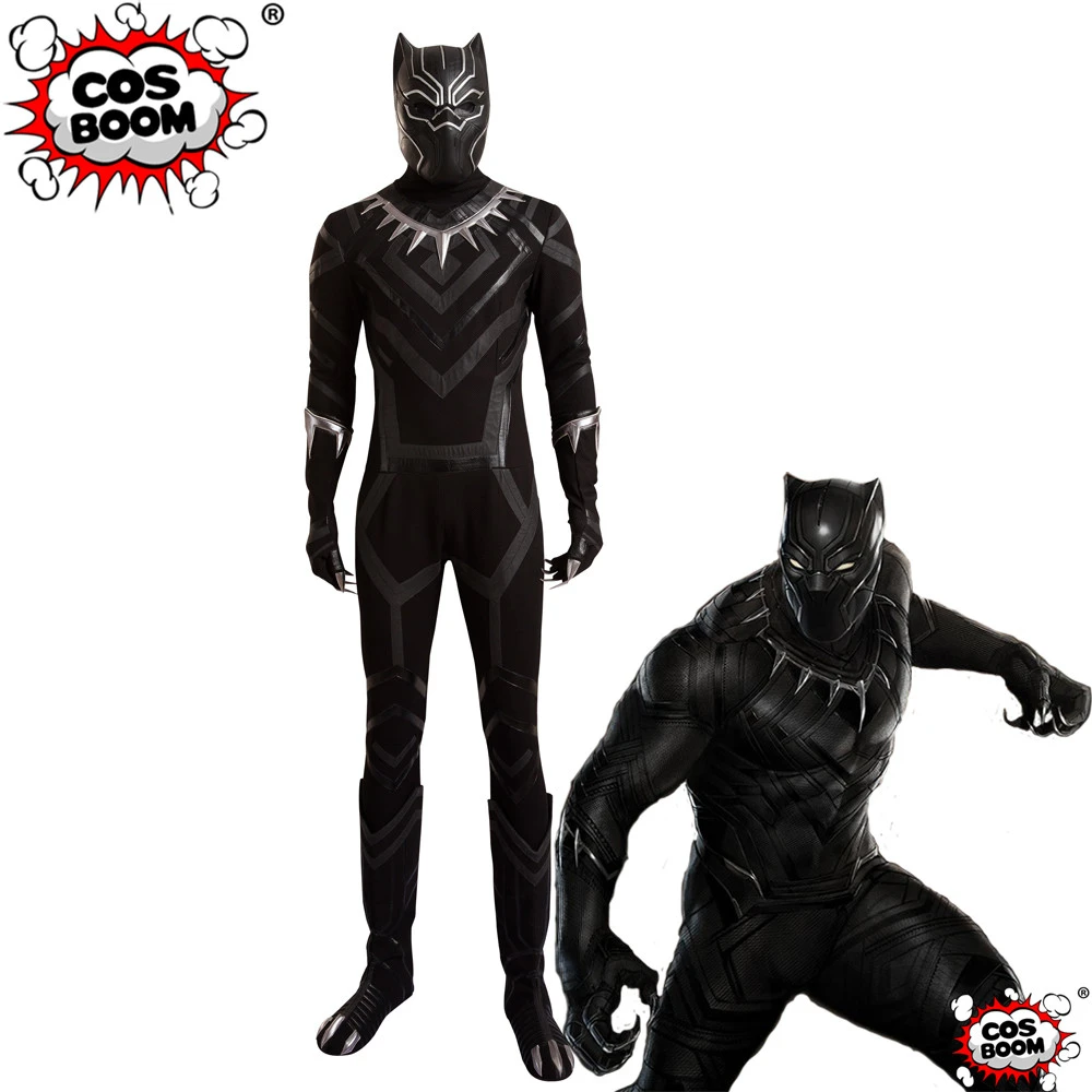 Cosboomキャプテンアメリカ3南北戦争ブラックパンサーt Challa衣装スーパーヒーロージャンプスーツハロウィンコスチュームブラックパンサーコスプレ衣装 Movie Tv Costumes Aliexpress