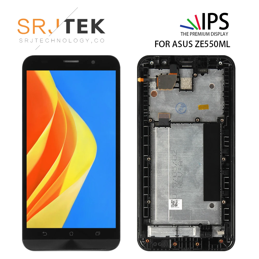 Original For ASUS Zenfone 2 ZE550ML Display Touch Screen with Frame