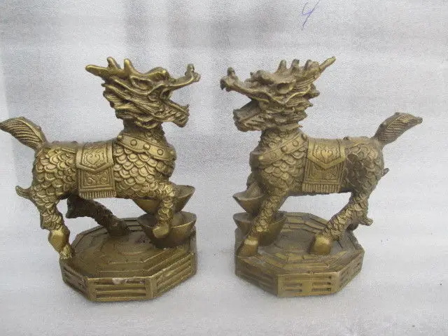 

Chinese ancient Unicorn dog home decoration Feng Shui free shipping