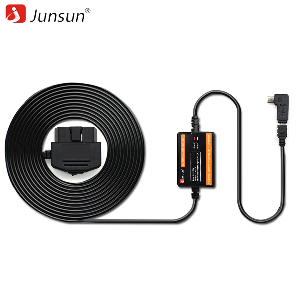 Junsun OBD Buck Line 24 часа мониторинг парковки для камеры автомобиля радар детектор