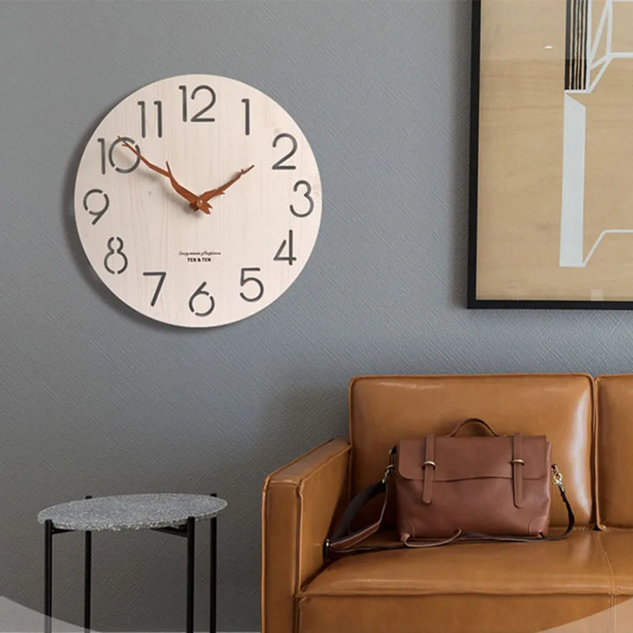 

Wooden Large Silent Creative Wall Clock Modern Design Decorative Orologio Parete Wall Clocks Home Decor Nordic Design