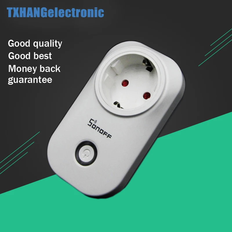 

Sonoff S20 EU Smart Home Charging Adapter Wireless Smart Switch WIFI home automation Power Socket by phone work with Alexa