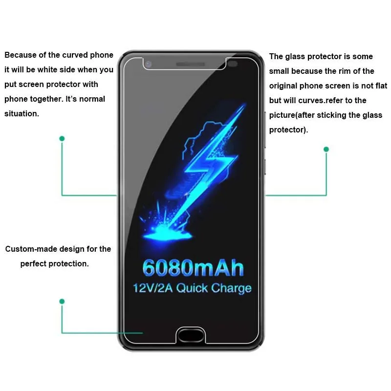 Закаленное стекло 9 H для Oukitel K6000 Plus Защитная пленка K 6000 Plus|9 h|screen protector filmscreen protection