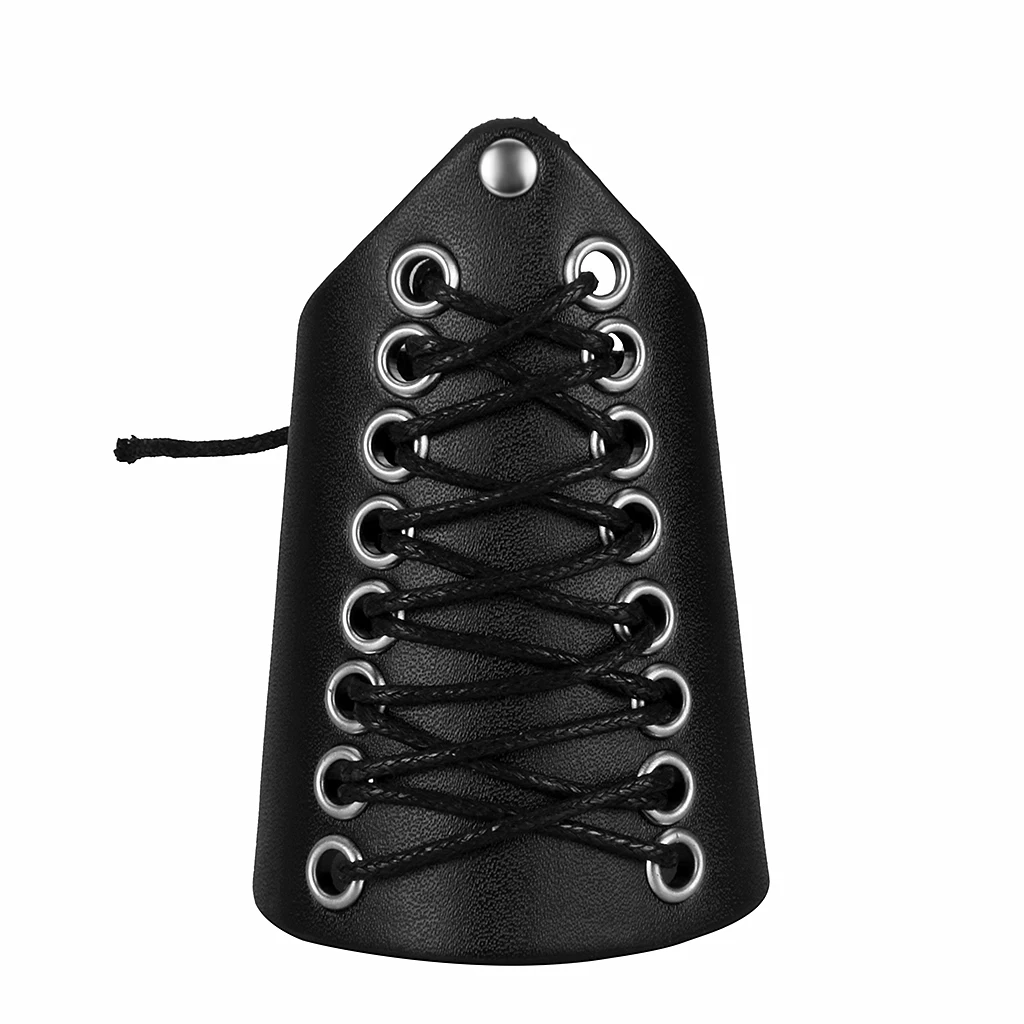 PU Leather Laces Wristband Unisex Protective Arm Guard Sports Punk Clothing Fashion Bangle Arm Warmers Leather Bracelet
