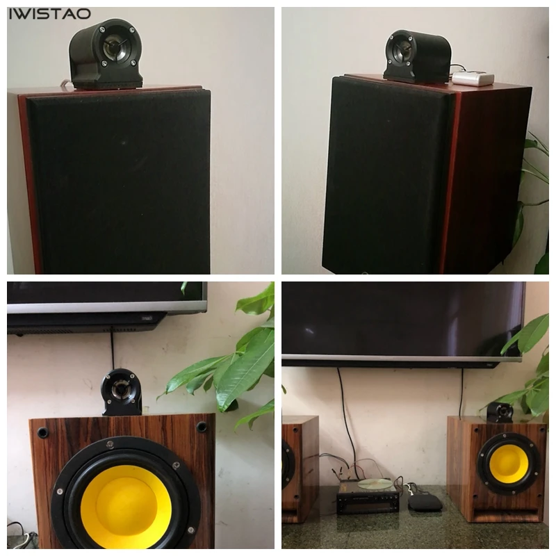 Audio Speakers Tweeter Speaker 1 Inch Tweeter 1 Pair External Placed Aluminum Casing High Frequency Compensation for Full Speaker