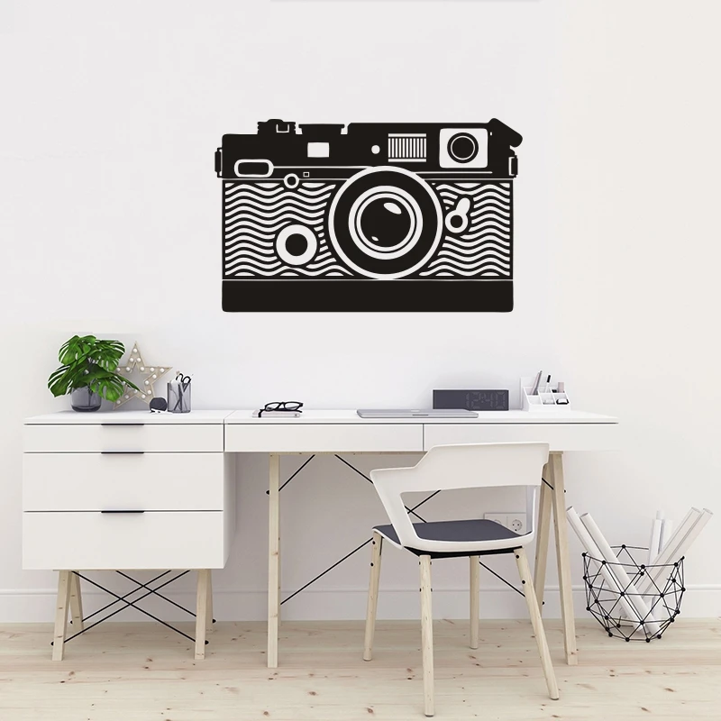 

Camera Wall Art Decal Vinyl Transfer Photography Video Wall Stickers Photo Studio Wall Decor Camera Style Window Sticker B149