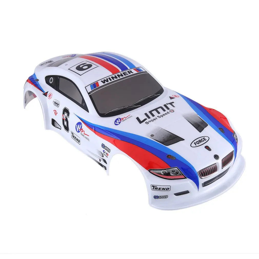 1/10 RC Car Shell Body for 1:10 RC Racing Car Car Flat Sports Drift Vehicle RTR Toys Parts Multicolor RC Car Model Toys Parts - Цвет: Белый