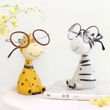 Зебра/жираф животное очки стенд изделия из смолы прекрасные очки солнцезащитные очки подставка держатель для животных лучший рождественский подарок для детей