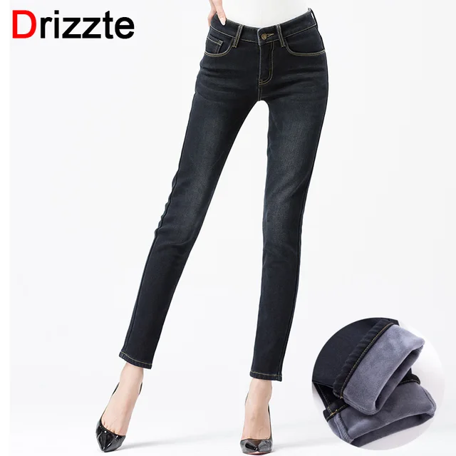 ladies black stretch jeans