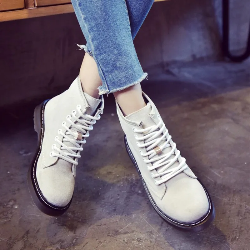 COOTELILI Winter Boots Women Ankle Boots Female Fashion Suede Leather Platform Woman Shoes Plus Size Shoes For Women 35-40 (32)