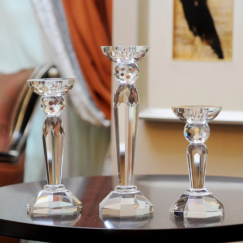 Хрустальные подсвечники прозрачный стеклянный подсвечник для дома Centros De Mesa Para