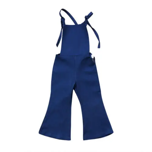

NEW Toddler Kids Girls Clothing Denim Strap Bib Pants Romper Jumpsuit Playsuit Backless Fashion Clothes Baby Girl