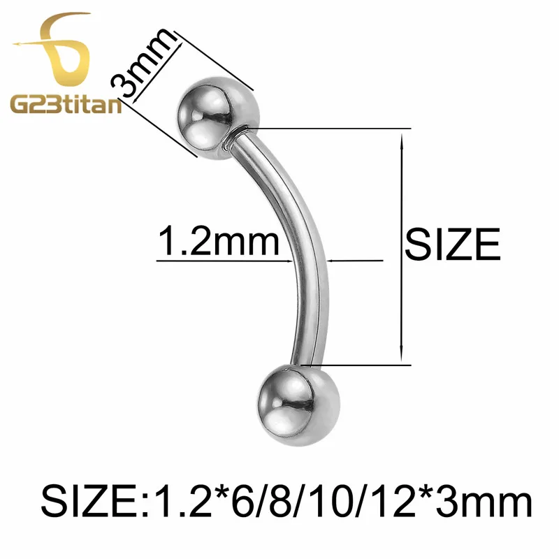 G23titan G23 Титан розовое золото Цвет банан дя бровей ухо ушной хрящ ювелирные