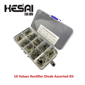 

200Pcs 10 Values Rectifier Diode Assorted Kit 1N4001 1N4002 1N4003 1N4004 1N4005 1N4006 1N4007 1N5817 1N5818 1N5819 + Box