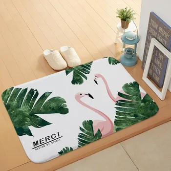 

Flamingos Floor Mat Anti-slip Water Absorption Carpet Kitchen Mat Door Mat Kitchen Carpet Toilet Tapete Rug Porch Doormat
