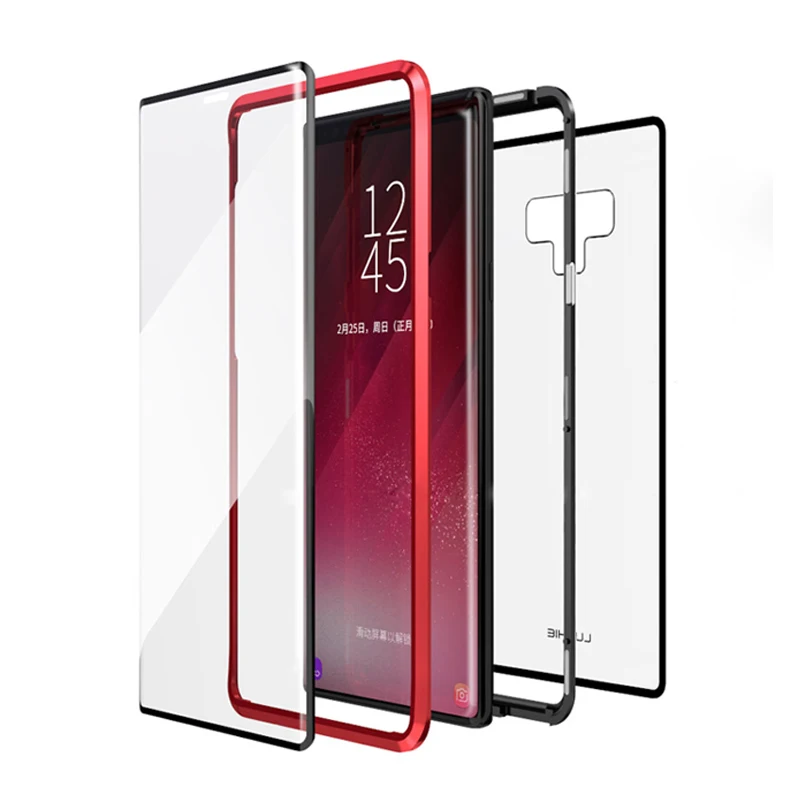 

360 Degree Full Body Magnetic Cover,Case For Samsung Galaxy Note 9 S9 Plus Phones Luxury Magnet Armor For Samsung Note9 Case 360