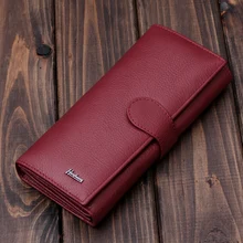 Brand New Women Wallet Genuine Leather High Quality Designer Brand Wallet Lady Fashion Clutch Casual Leather Wallet Women Purse