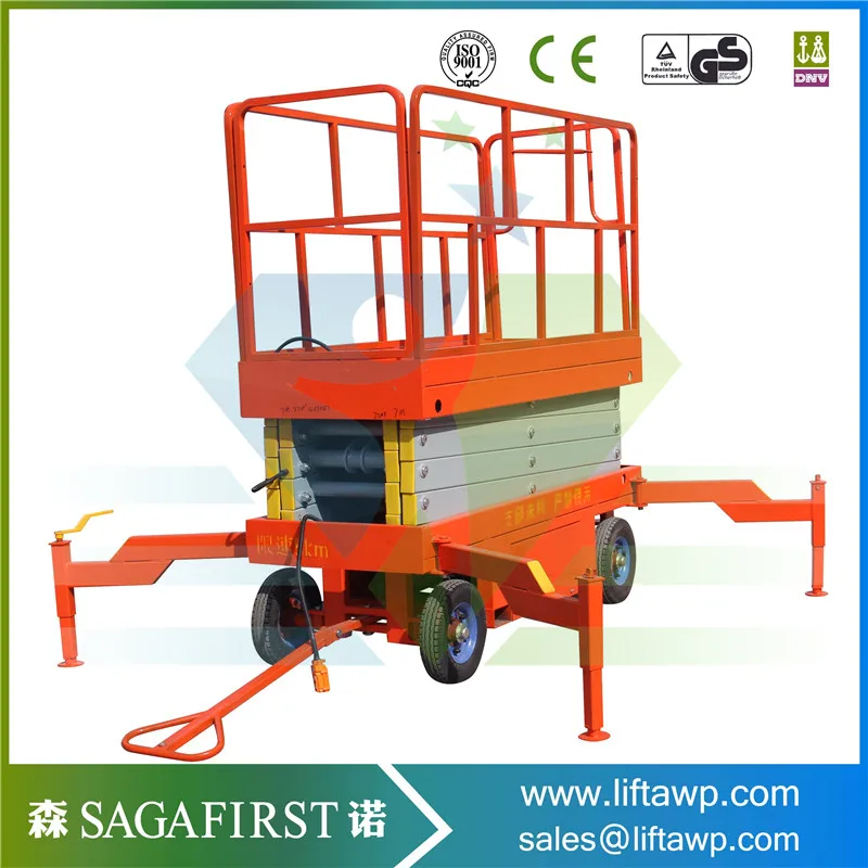 8 м 1000 кг человек сделать буксируемая scissor lift с прочным Структура