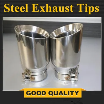 

FREE SHIPPING: Universal Newest Style Stainless Steel Car Rear Round Exhaust Pipe Tail Muffler Car Accessories 1 piece