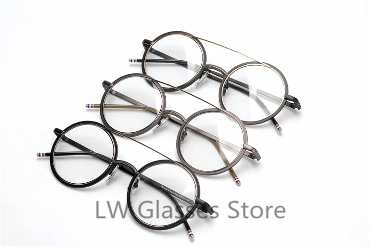 Винтаж tb108 круглая оправа унисекс очки рамки диоптрические очки для мужчин и женщин с логотипом и оригинальной коробке