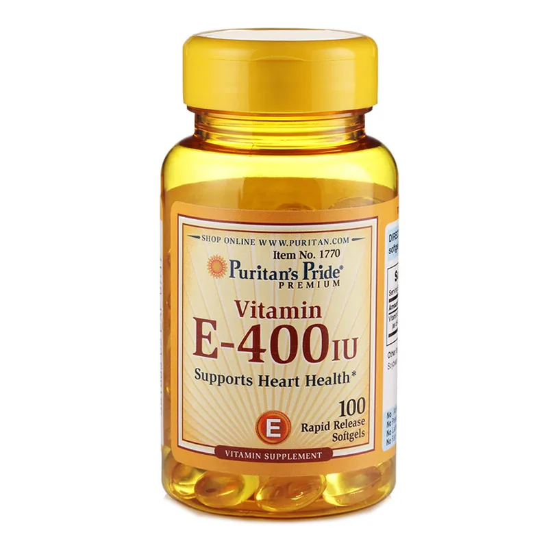 

Free shipping Vitamin E-400 IU supports Heart Health 100 softgeles