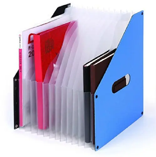 

Comix A1489 Organ Folder File Holder A4,12compartment,size : 255*320*60mm 342 G Colour Black Blue , Random Color , Free Shipping