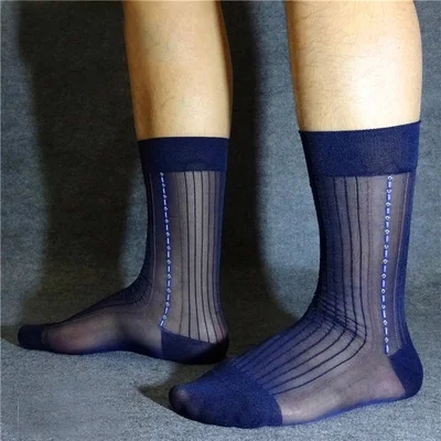 Aliexpress.com : Buy Men's Silk formal socks visible See through sexy ...