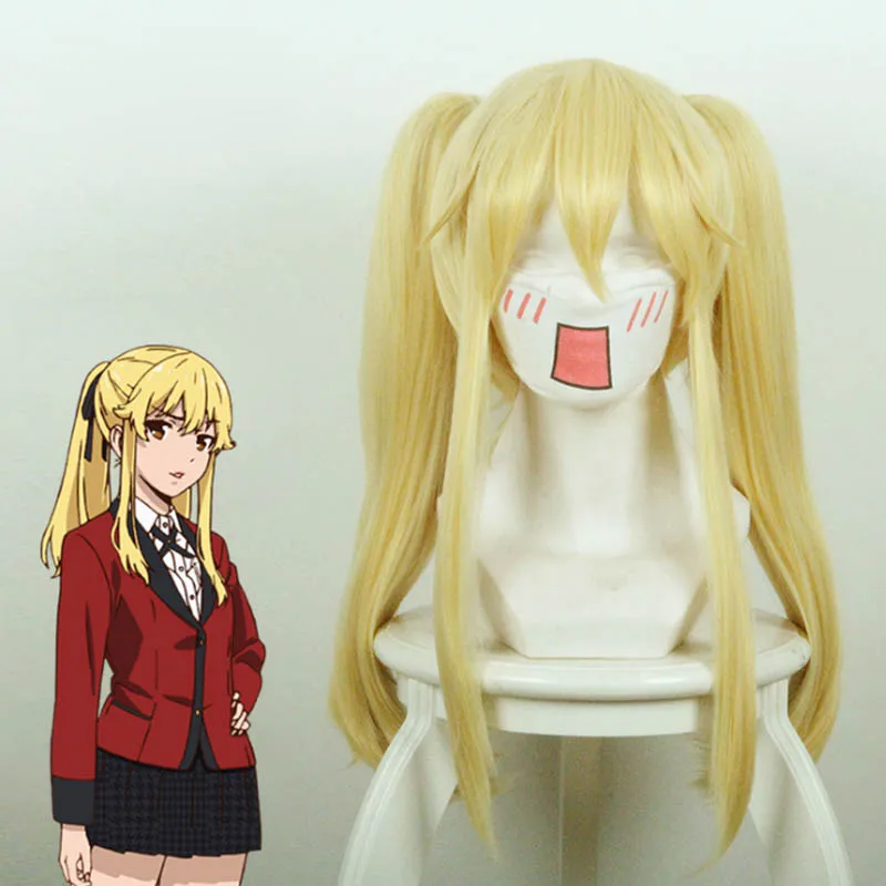 Парик для косплея Мэри Саотоме светло-золотой компульсивный игрок Kakegurui