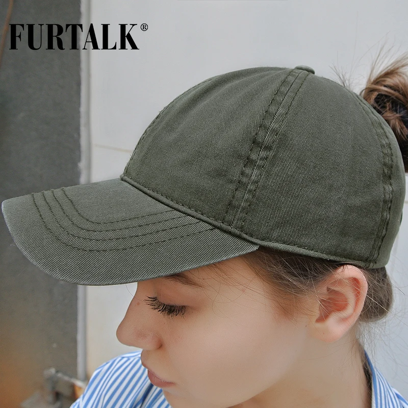FURTALK винтажная бейсбольная кепка для женщин и мужчин хлопковая с эффектом