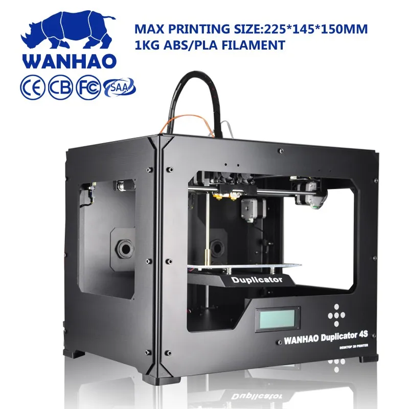 Purchase Chance of  Wanhao dual extruder 3d printer Duplicator 4S(D4S) 3d color printer double extruder with free filam