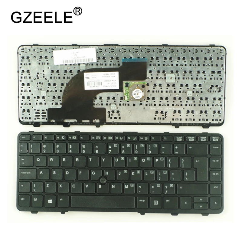 

GZEELE New US Laptop keyboard for HP ProBook 640 G1 645 G1 with/without frame English keyboards black