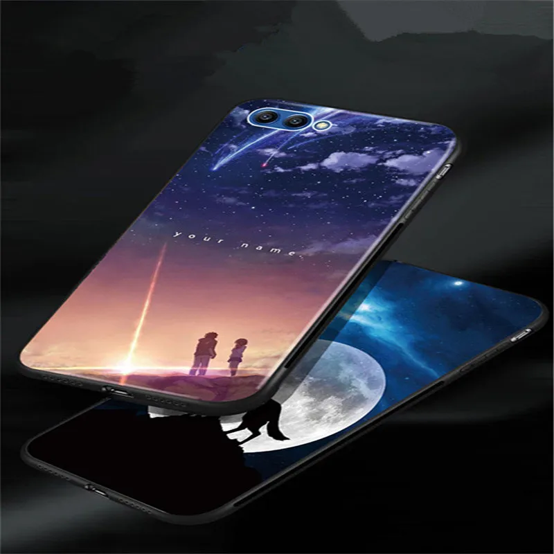 Чехол из закаленного стекла с рисунком для Huawei Honor 10 задняя крышка f Жесткий