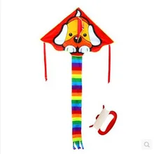 Высокое качество собака Кайт ручка линия детский воздушный змей нейлоновая ткань Рипстоп птица воздушный змей Летающий hcxkite дети