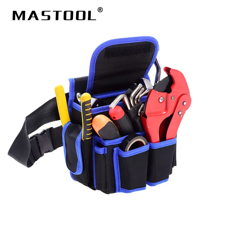 

8 Pouch 22*22*13mm Thicken Canvas Multi-functional Tool Waist Bag Double Oxford Cloth Electrician Tool Bag With Adjustable Belt