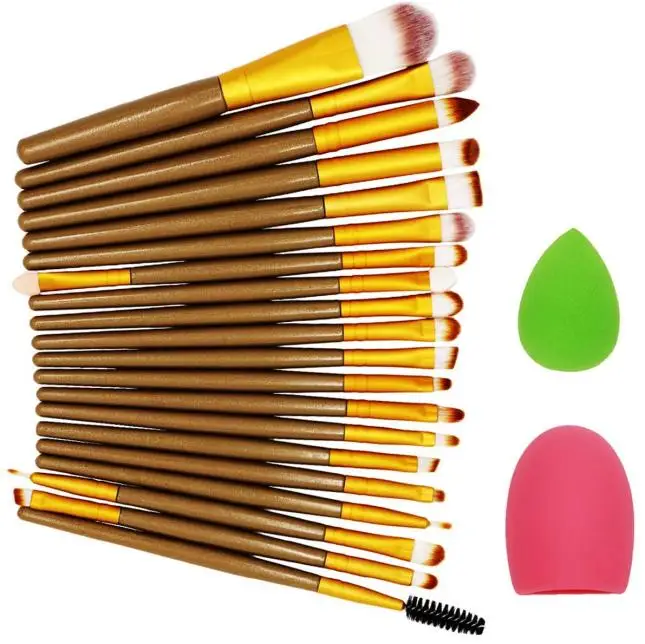 

New Fashion Style 22pcs Makeup Brush Makeup Sponge Makeup Brush Cleaner Foundation Brush Кисть для мкияж zsmw