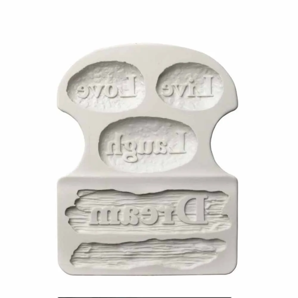 

3D Love Dream Wedding Silicone Mold Live Laugh Letter Cake Border Fondant Cake Decorating Tool Cupcake Chocolate Gumpaste Mould