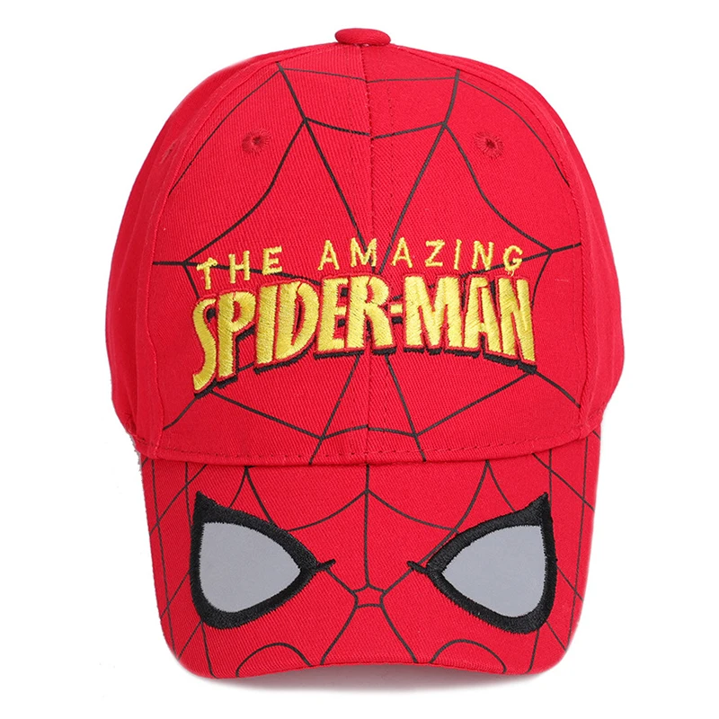 Бейсбольная кепка для детей с человеком-пауком, шапка для мальчиков с супергероем, регулируемая дышащая весенне-осенняя верхняя одежда, аксессуар