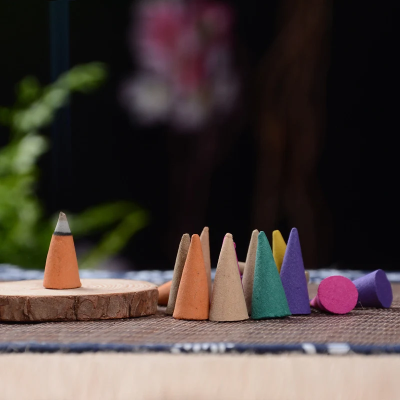 20pcs Gift Incense With Incense burner Cones Ceramic Porcelain Censer Buddhism Incense Holder Tea house Yoga Home Studio