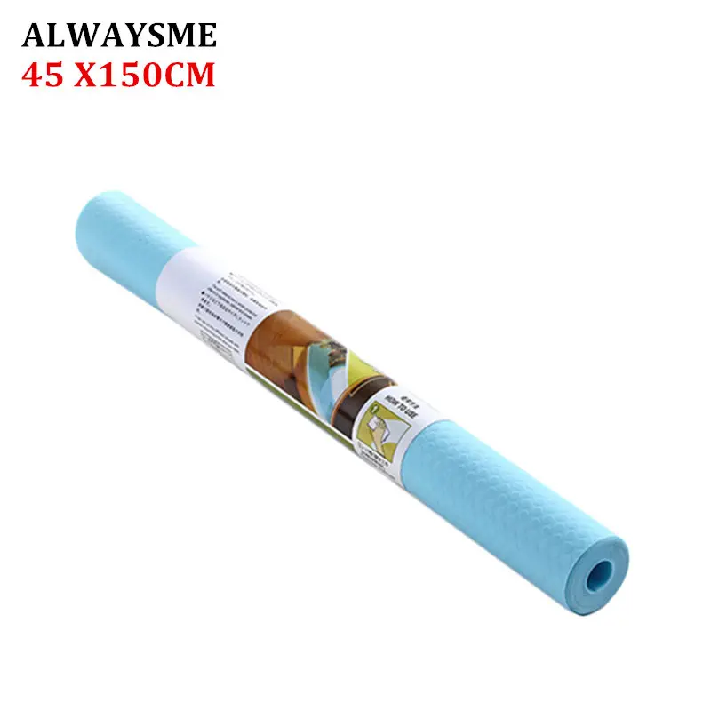 ALWAYSME 45X150 см EVA можно разрезать Шкафы для холодильника ящики настольные полки подкладка коврики колодки продлить жизнь предотвратить порчу - Цвет: 45x150CM Blue