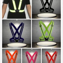 Открытый жилет безопасности светоотражающий ремень высокая видимость унисекс жилет безопасности подходит для бега Велоспорт Спортивная одежда на открытом воздухе 6 цветов